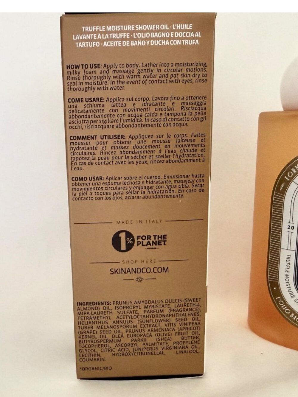 SKIN&CO Truffle Therapy Divine Nectar Shower Oil 250 ML 8.4 Fl Oz Hydrating Body - Picture 4 of 12